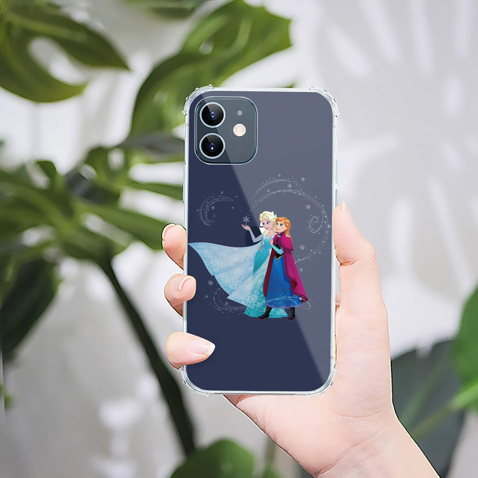 （画像用） アナと雪の女王 アンナ エルサ Frozen Anna Elsa 【iPhone 12シリーズ対応】透明スマホケース（クリアソフトケース）